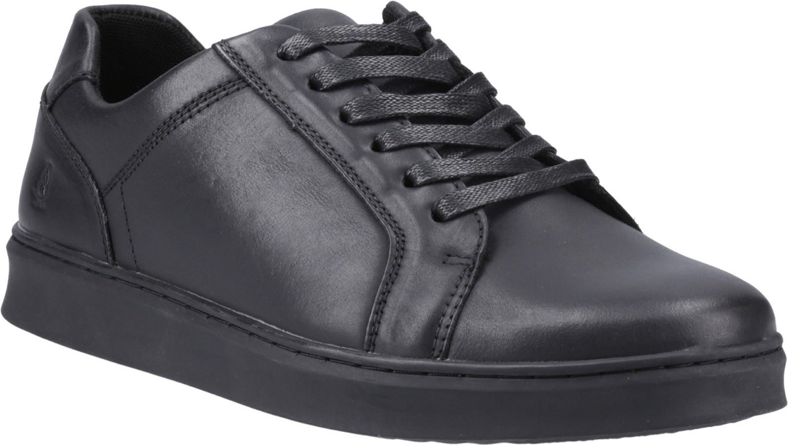 Hush Puppies Madden Leder Herren schwarze Sneakers