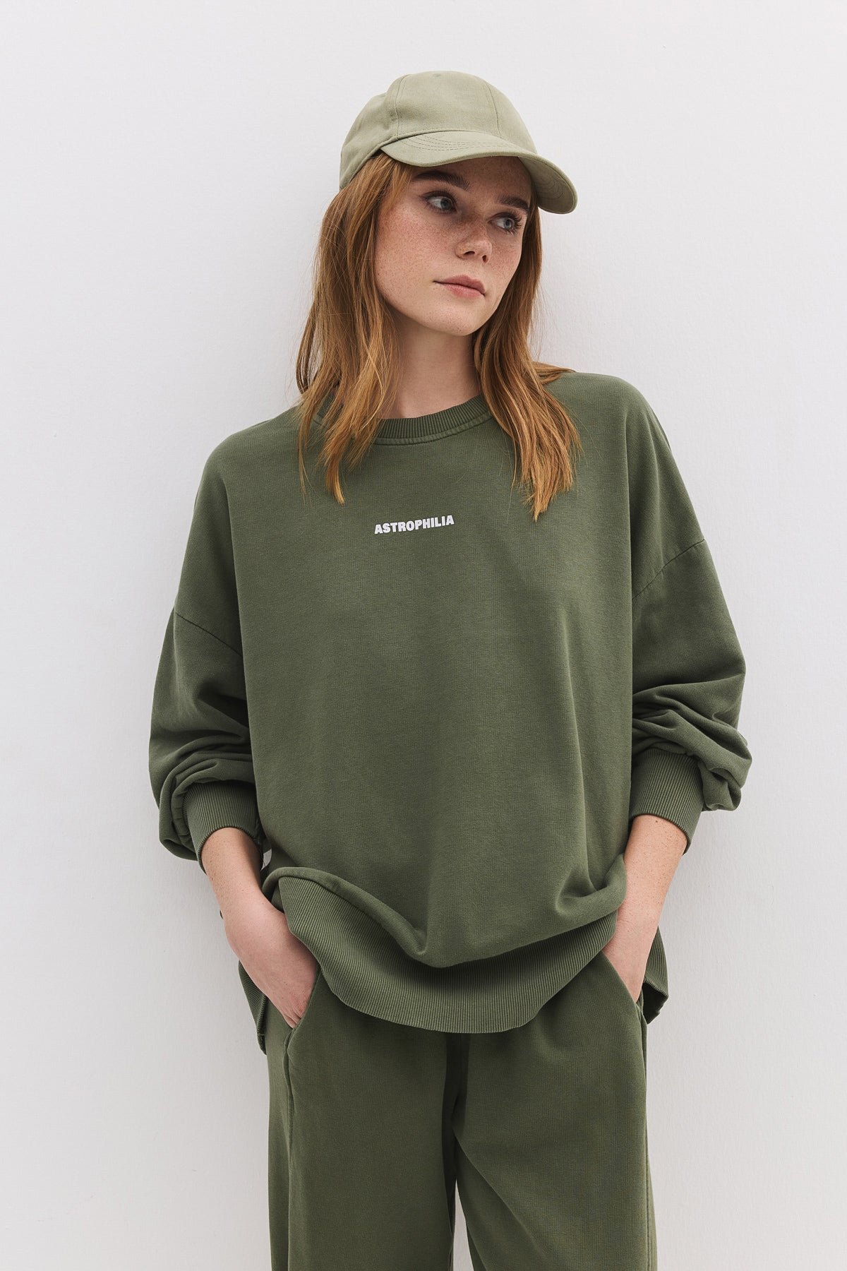 Sweatshirt mit Slogan und verblasstem Effekt