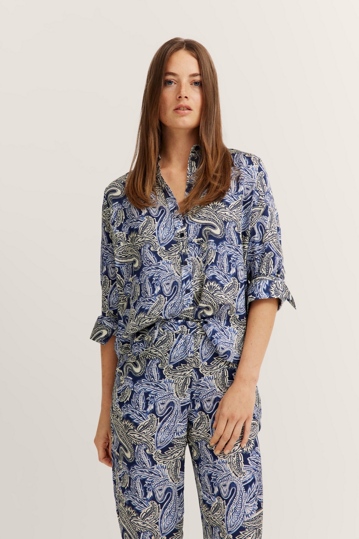 Bugatti Damen Hemdbluse aus fließender Viskose