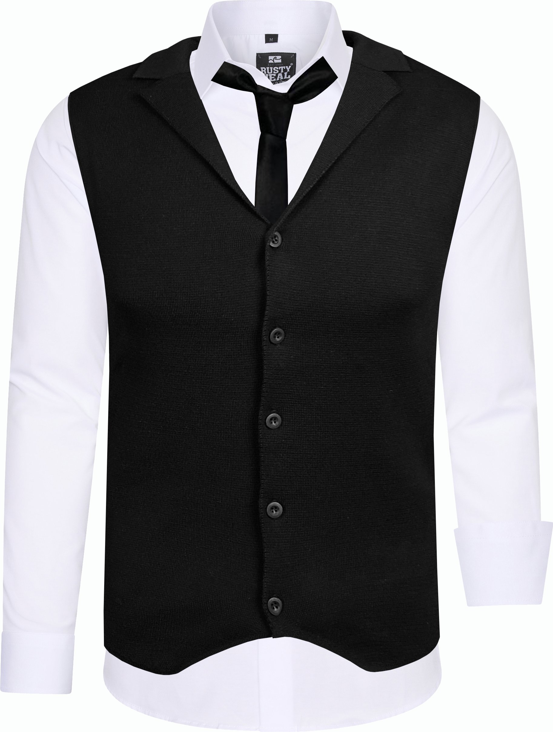 Hemd mit Weste und Krawatte 3-teilig