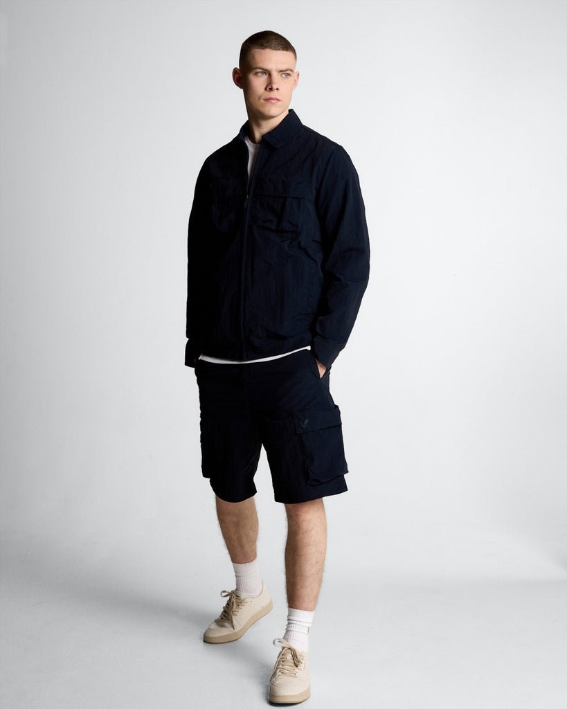 Lyle & Scott Baumwoll-Nylon Cargo-Shorts - Dunkelblau