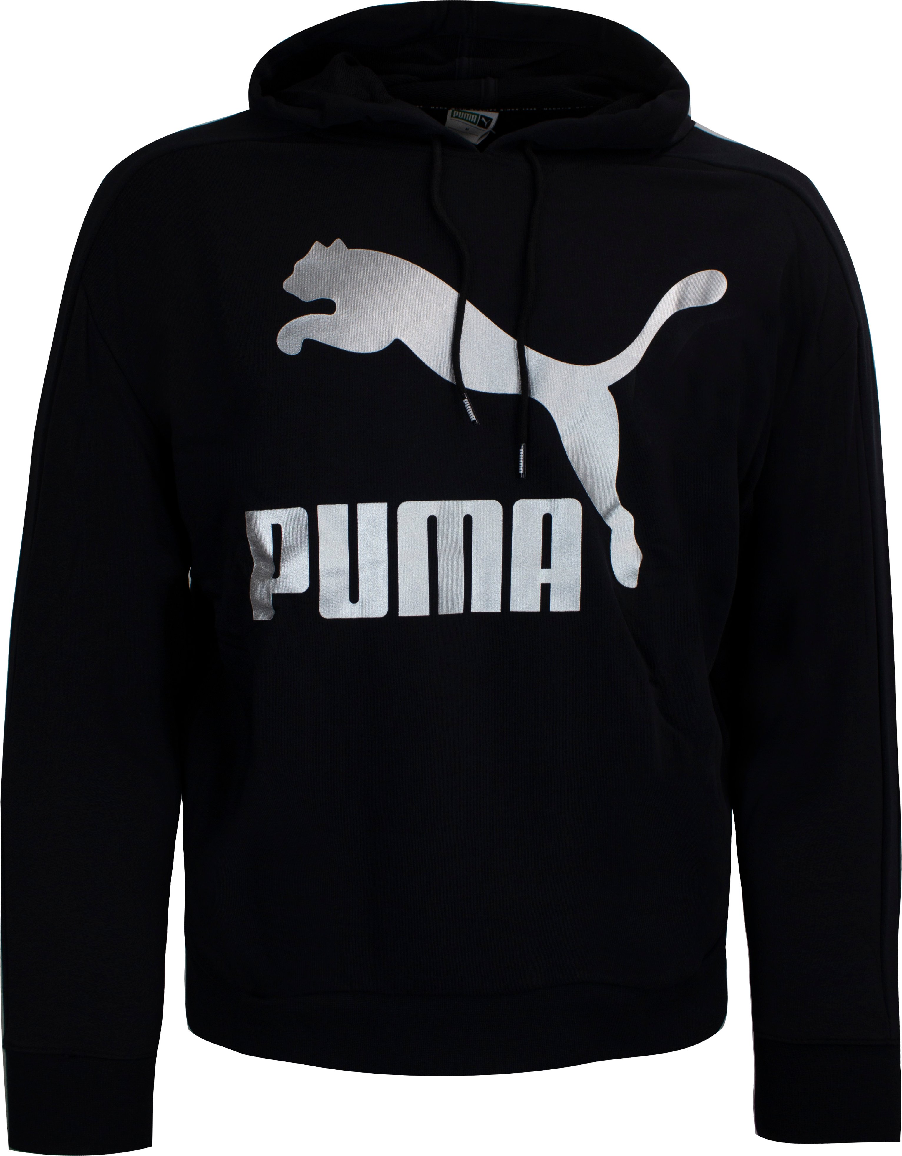 Puma Womens Classic Metallic Logo Hoodie Graphic Jumper 579056 01