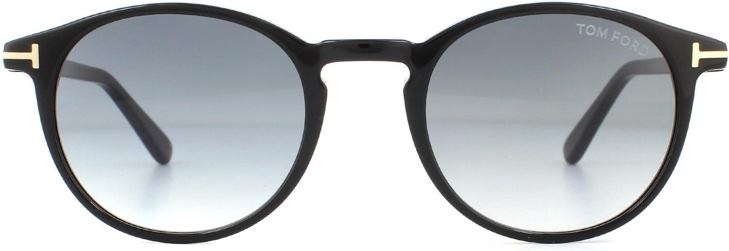 Thumbnail - Tom Ford Sonnenbrille Andrea FT0539 01B Schwarz Grau Gradient