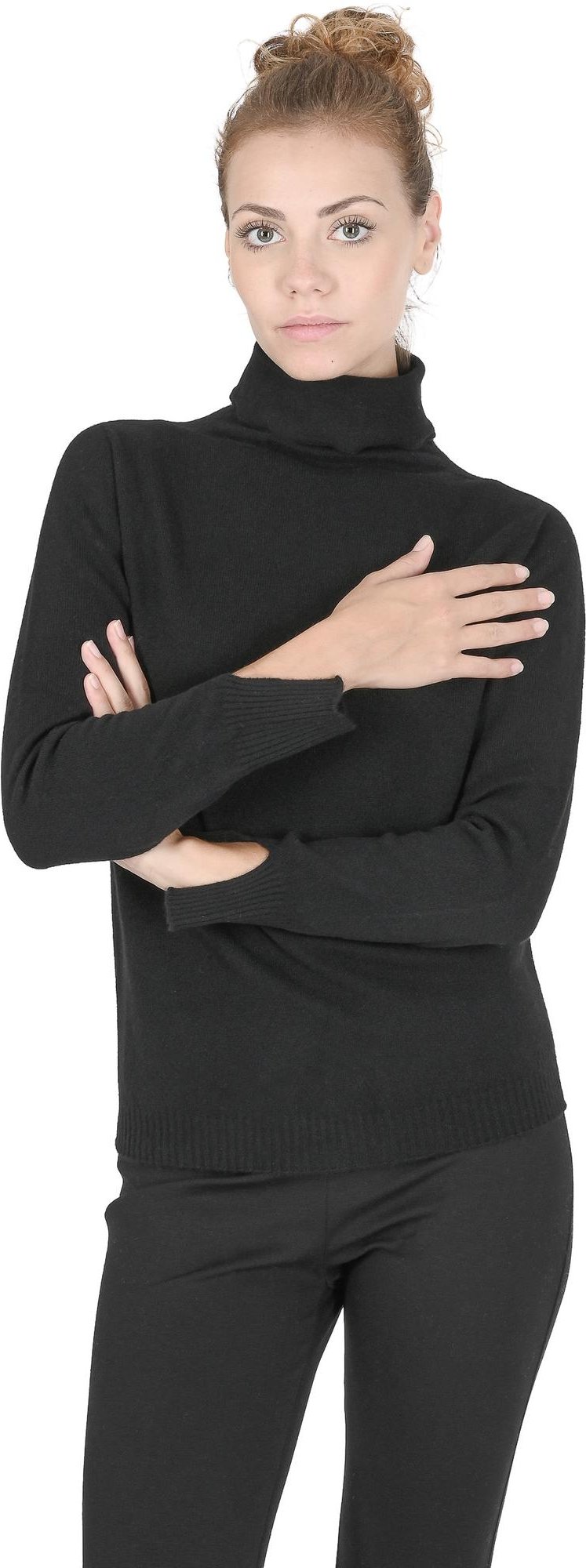 Premium italienischer Cashmere Rollkragenpullover