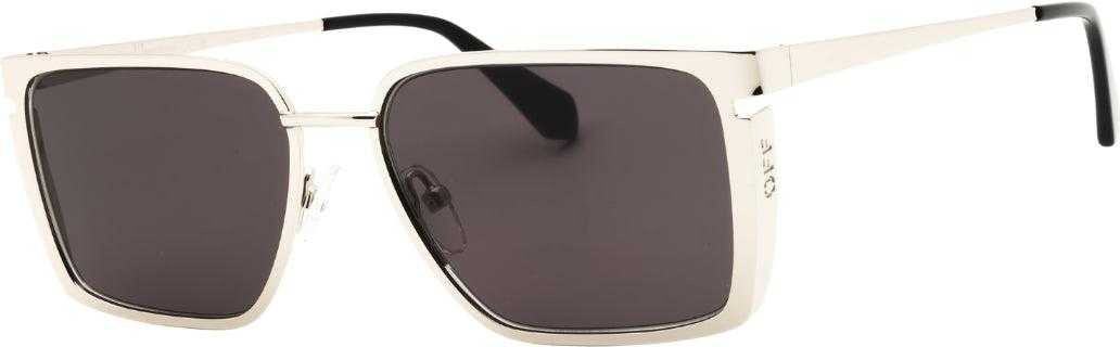 Off White - "Yoder" Sonnenbrille für Herren/Damen Unisex (Silber/Dunkelgrau)