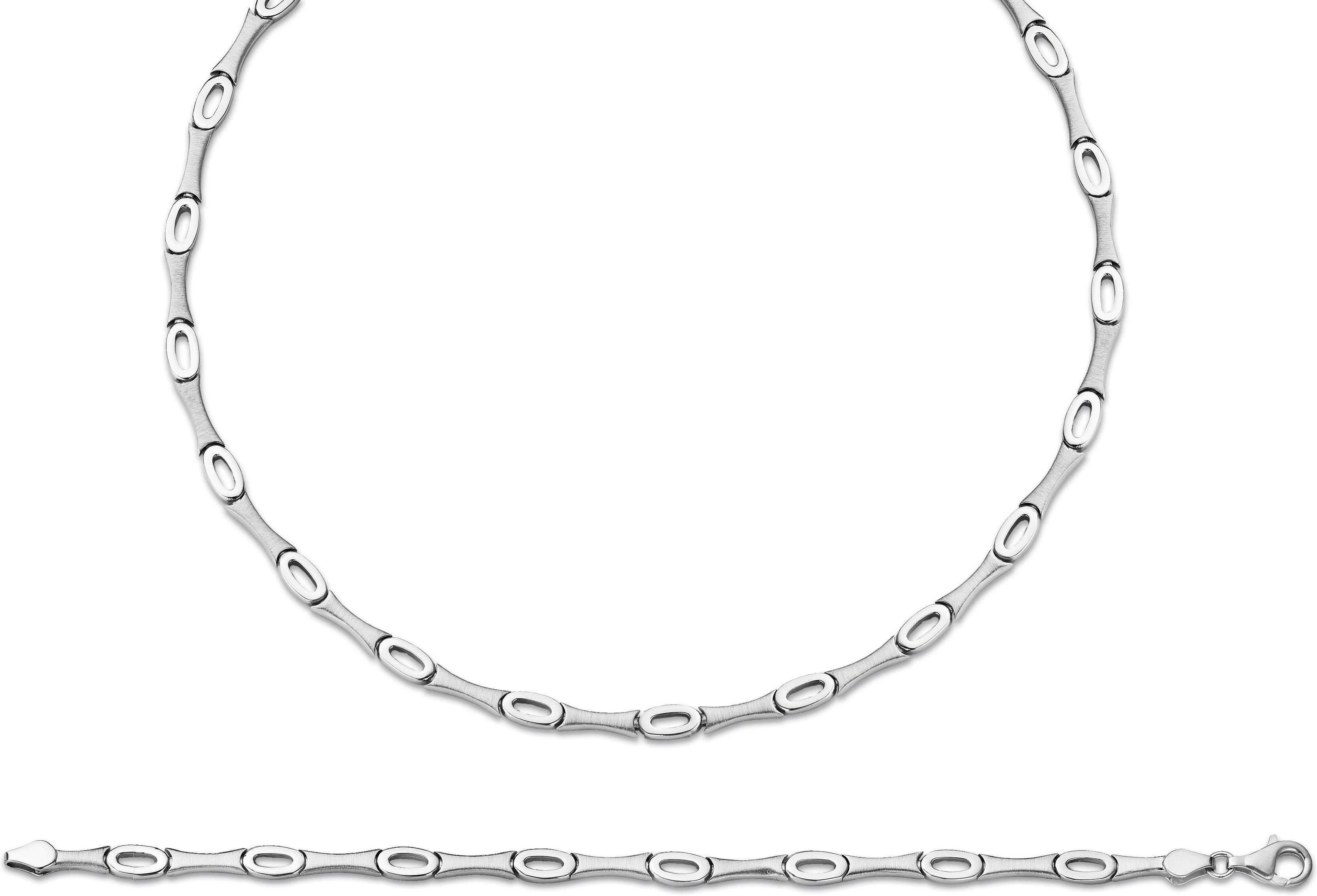 Orphelia Damen 925 Sterling Silber Set: Kette + Armband - Silber SET-041