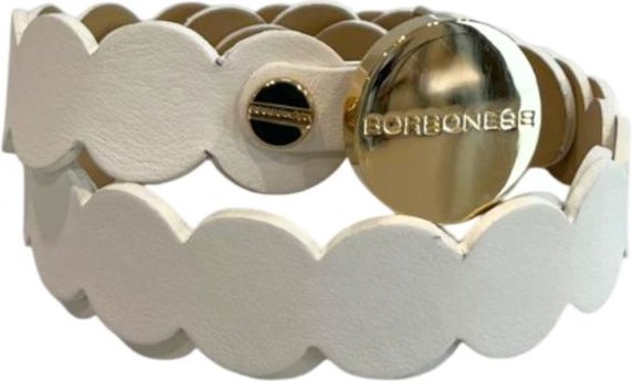 Borbonese Weiße Echtes Leder Frauen Gürtel