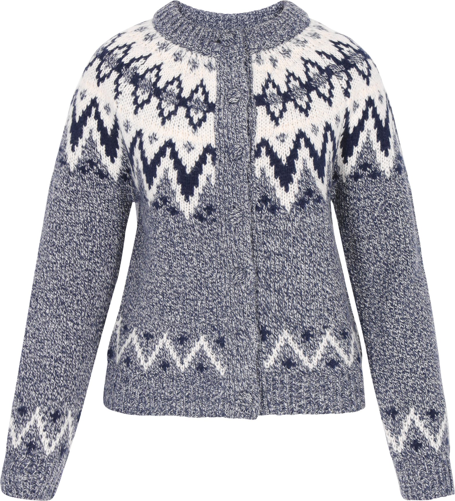 Dreimaster Strickjacke Frauen Marineblau Mehrfarbig