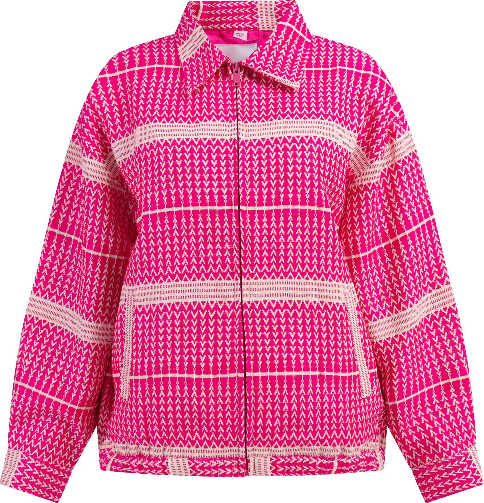 Mymo Oversize-Blouson Damen rosa Wollweiß
