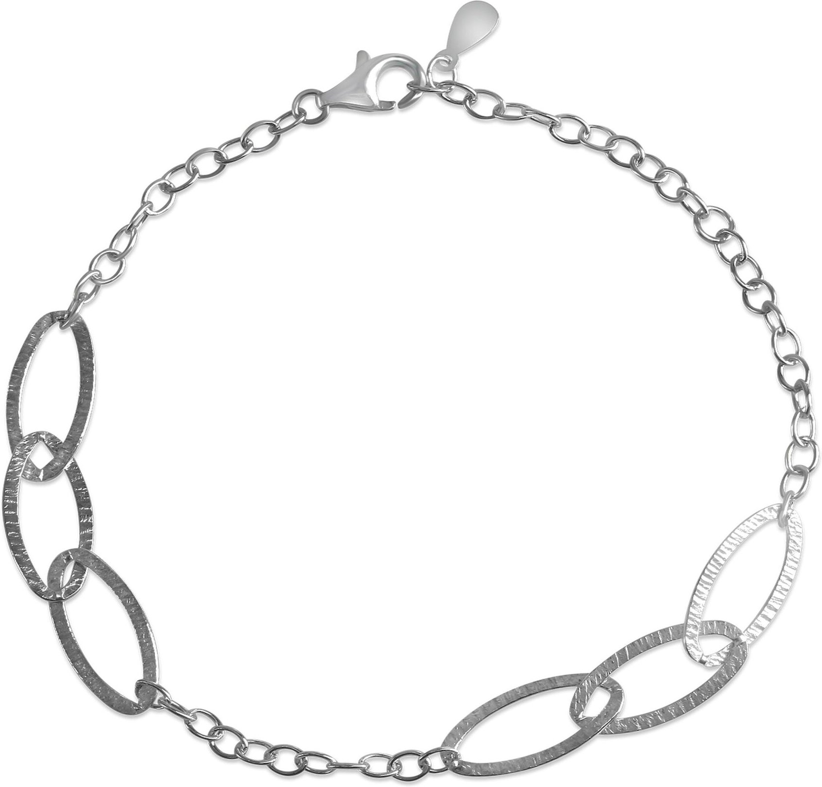Celesta Silber Armband 925 Silber rhodiniert strukturiert
