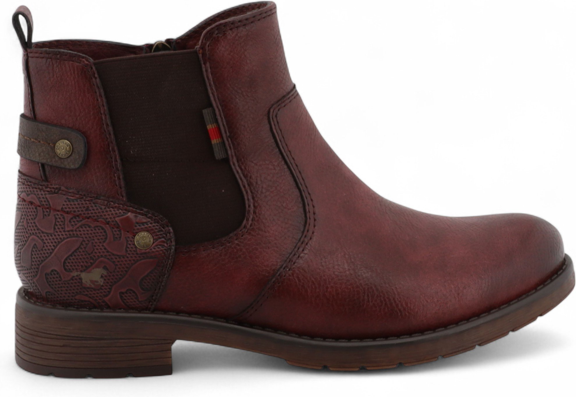 Mustang Damen Chelsea-Stiefeletten in Burgunderrot