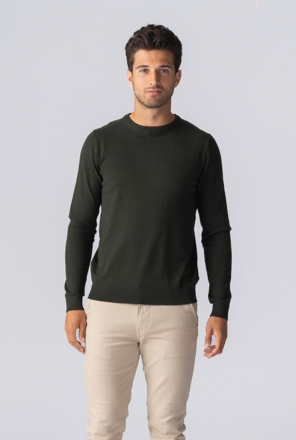 Pullover Rundhals - Armee