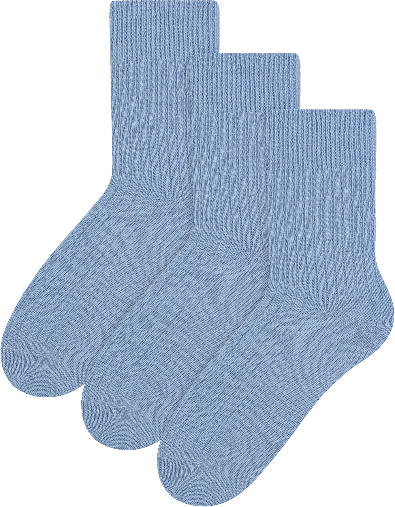 3 Paar Wollsocken für Damen | Steven | Atmungsaktive gepolsterte Damensocken Blau