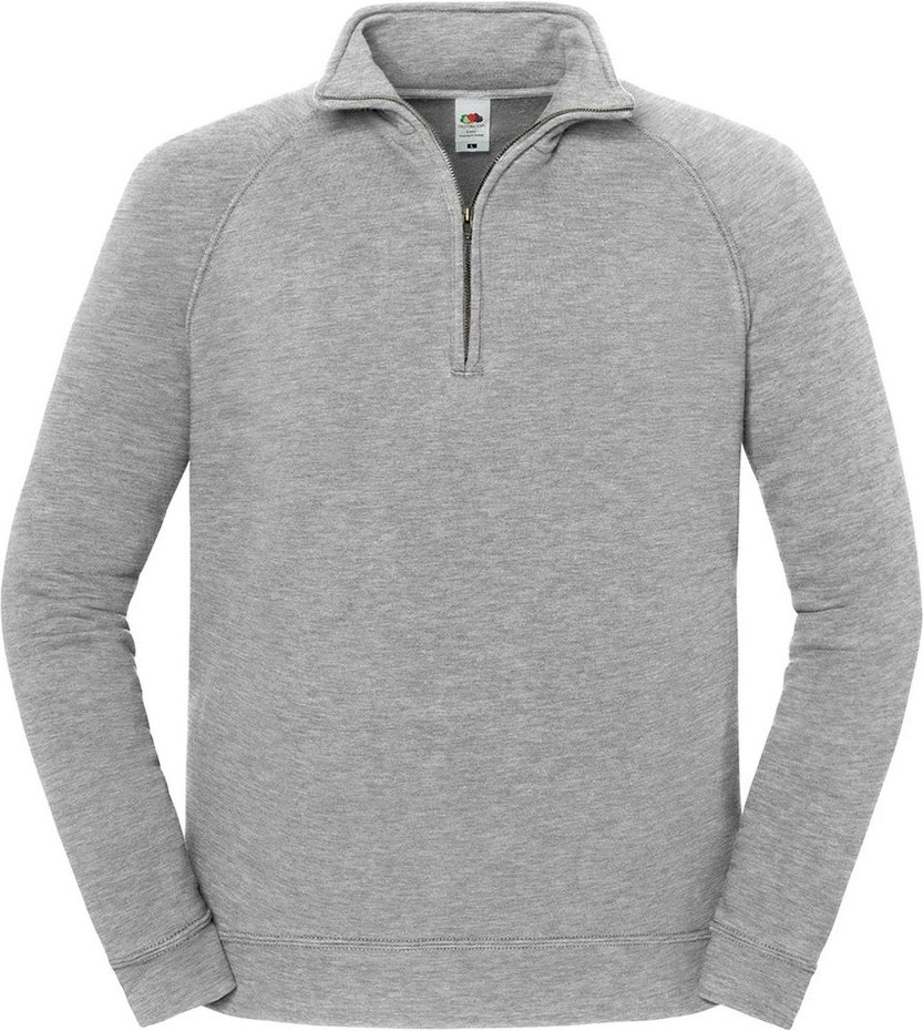 Fruit of the Loom - "Iconic Premium" Sweatshirt für Herren/Damen Unisex, mit kurzem Reißverschluss (Sportliches Heather)