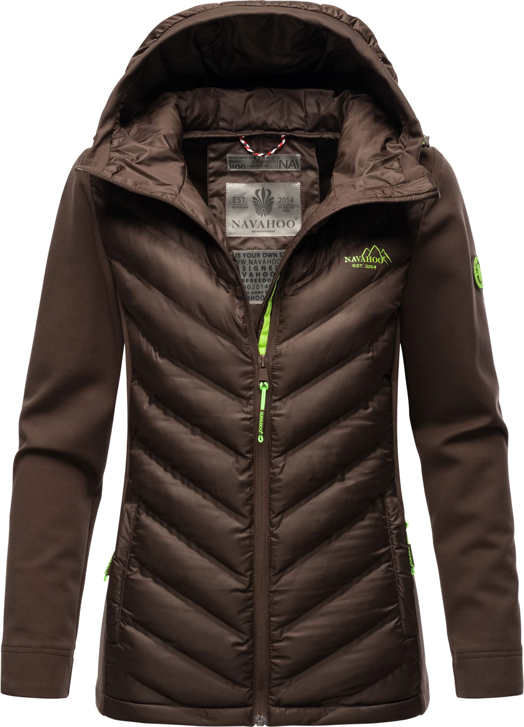 Navahoo Damen Steppjacke Nimm mich mit – Figurbetont, Stylisch & Bequem mit Kapuze