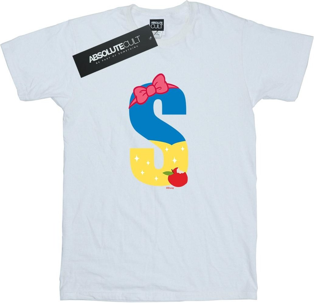 Thumbnail - Disney - "Alphabet S Is For Snow White" T-Shirt für Mädchen (Weiß)