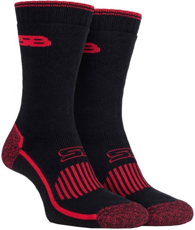 Storm Bloc - 2 Paar Herren Heavy Duty verstärkte atmungsaktive Baumwolle Arbeitssocken für Stiefel