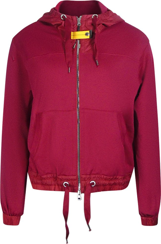 Burgunderroter Kapuzenpullover von Parajumpers mit Reisverschluss