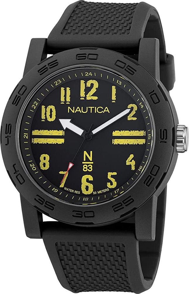 NAUTICA Schwarze Synthetische Sportuhr