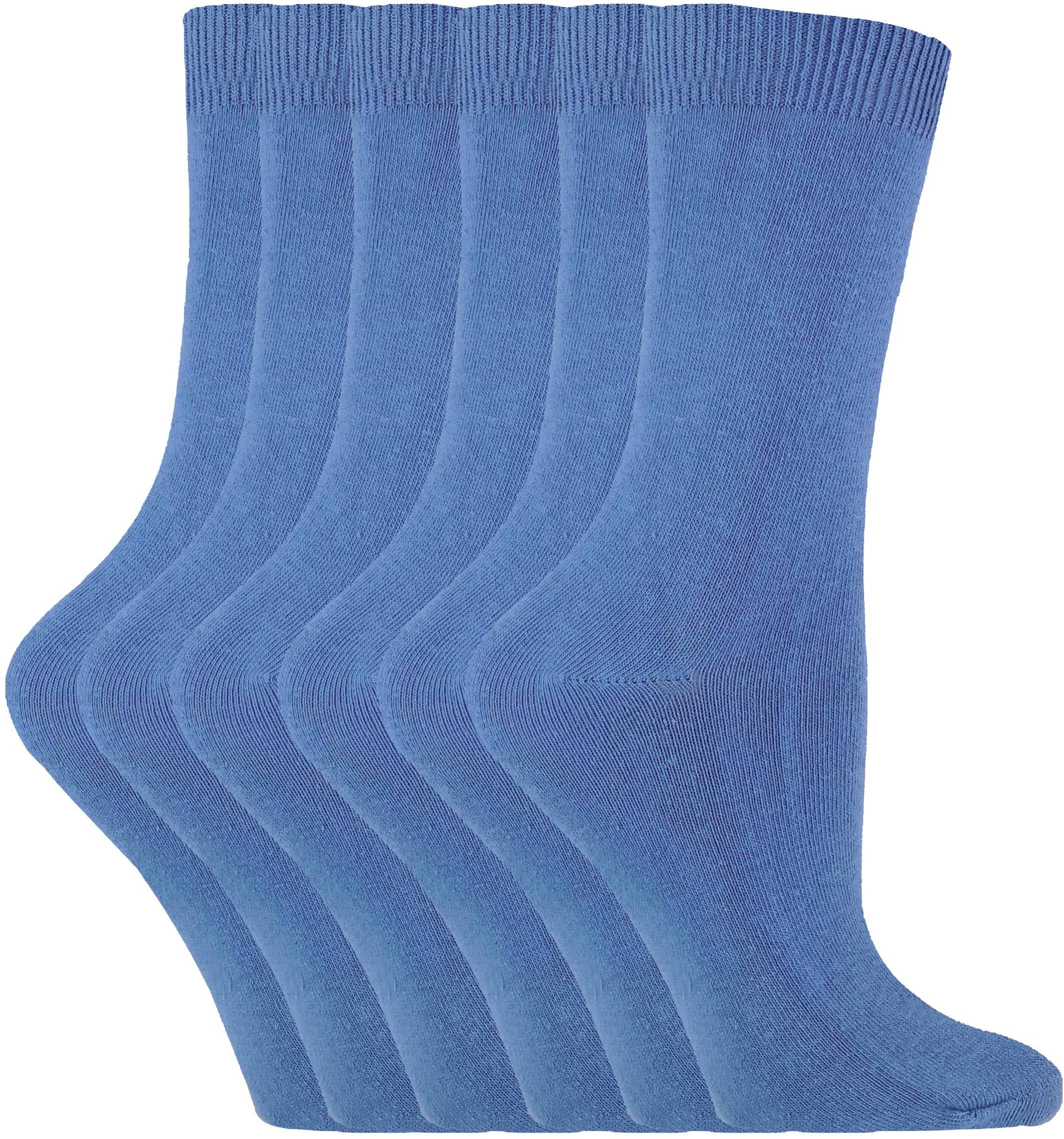 Sock Snob - 6 Paar Damen Socken aus Baumwolle in verschiedenen Farben