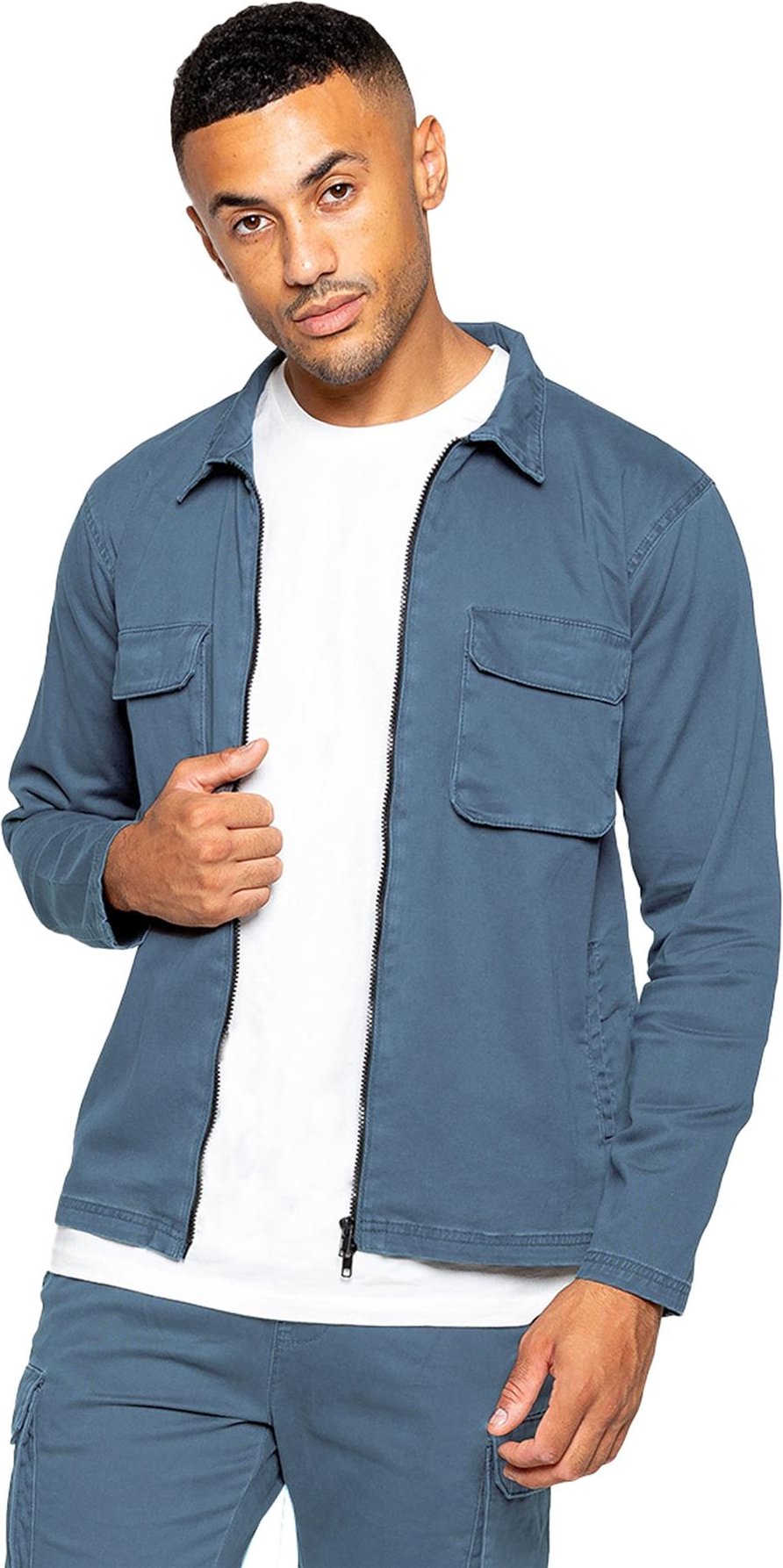 Enzo | Herren Cargo Überhemd Jacke