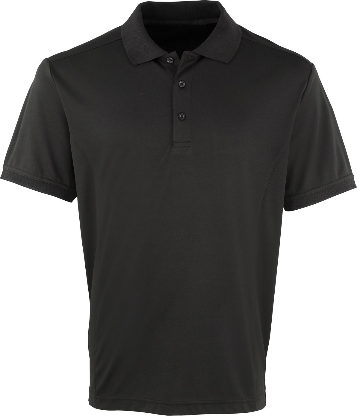 Premier Mens Coolchecker Pique Short Sleeve Polo T-Shirt (Schwarz)