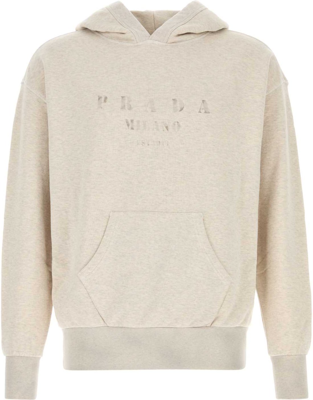 Melange Sand Baumwoll-Sweatshirt