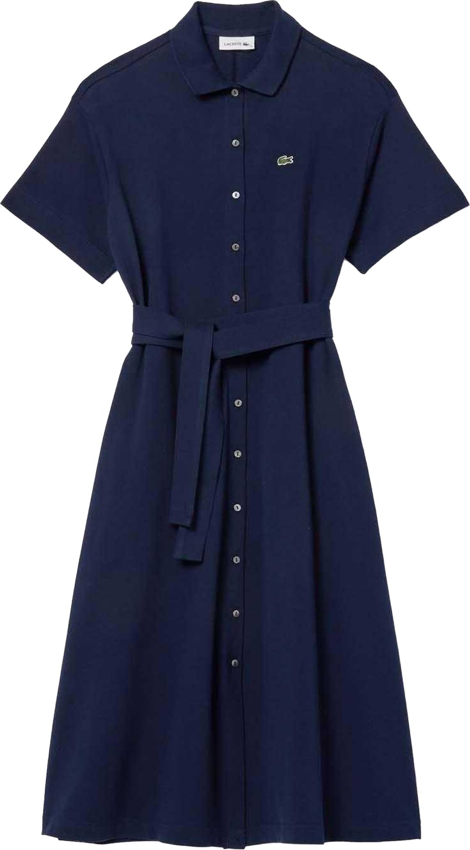 Lacoste - Polo-Kleid für Damen, Mit Gürtel, Piqué (Blau)