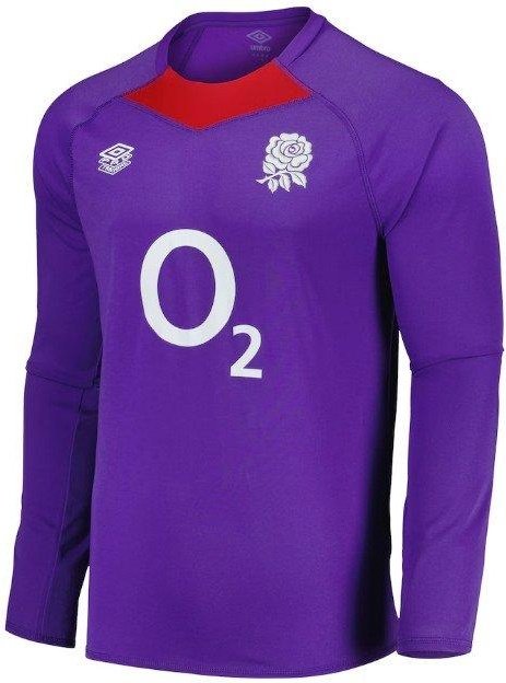 Umbro - "24/25" Trikot für Herren - Training Langärmlig (Prisma Violett/Reitsport Rot)