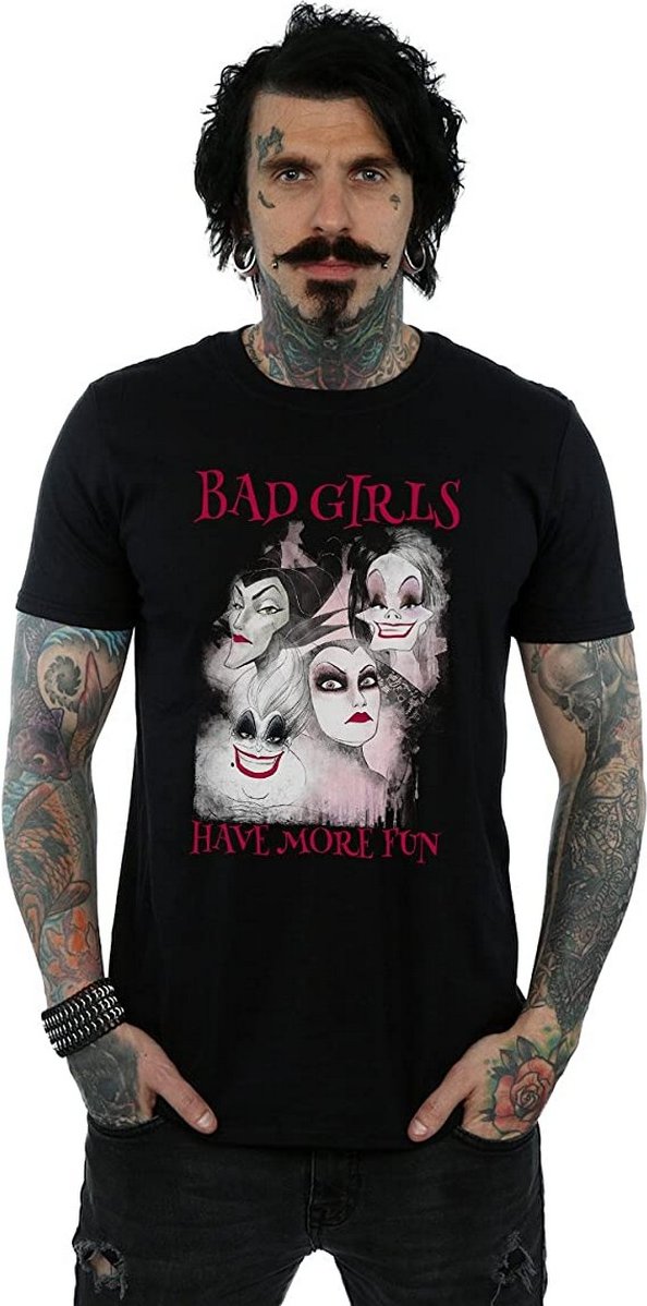 Disney - "Bad Girls Have More Fun" T-Shirt für Herren (Schwarz)