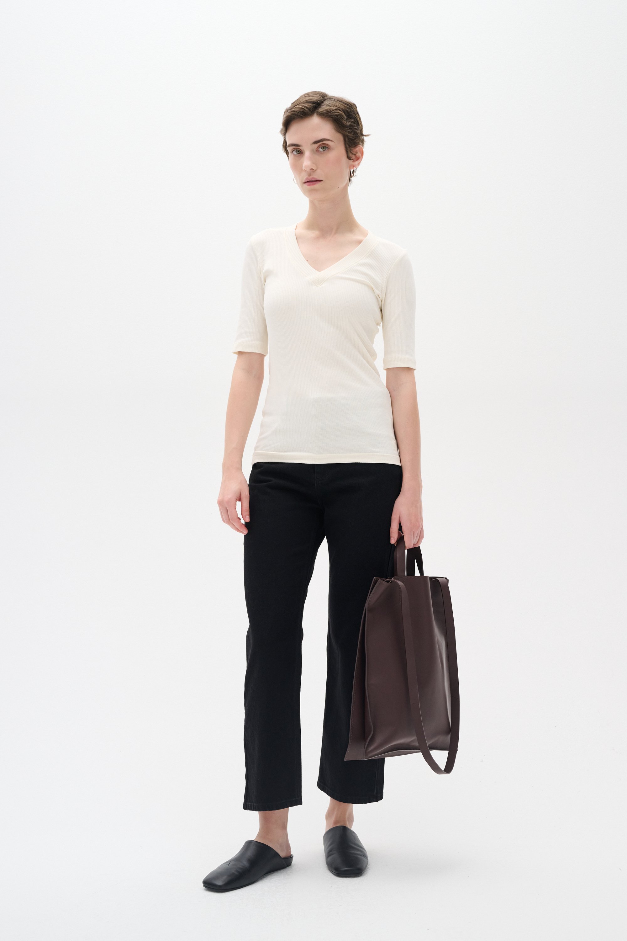 Jerseytop Slim fit Whisper White