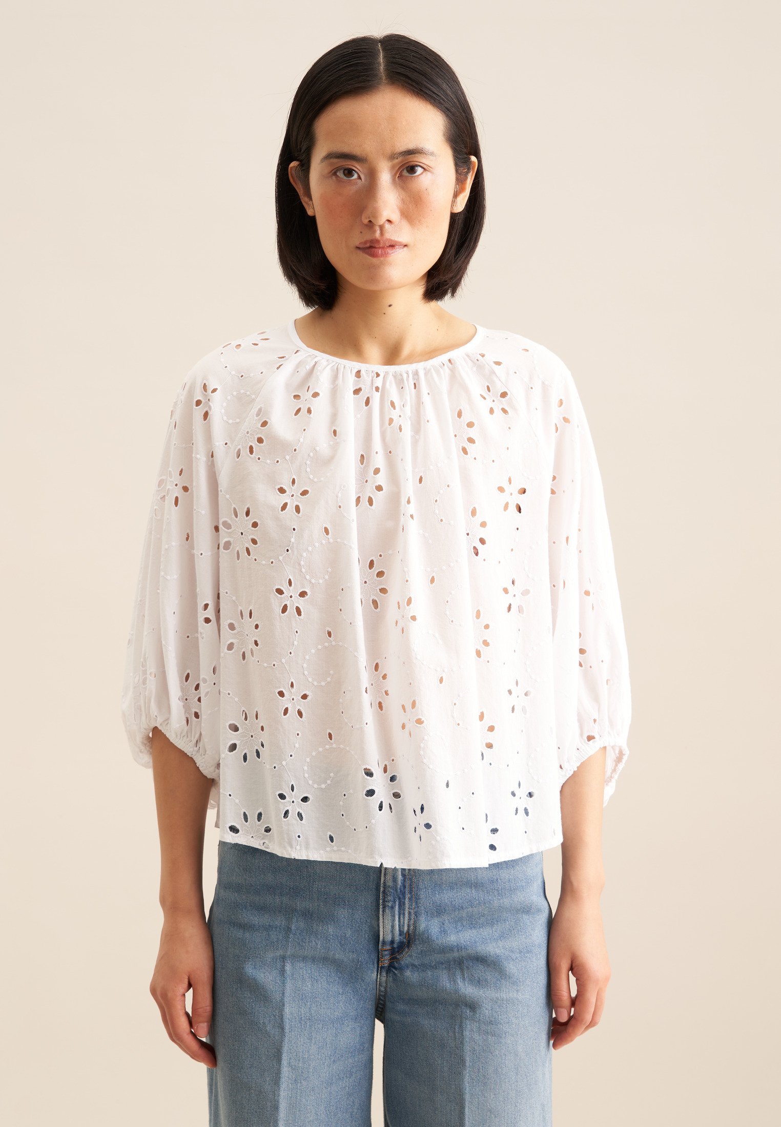 Thumbnail - Shirtbluse Damen Weiß