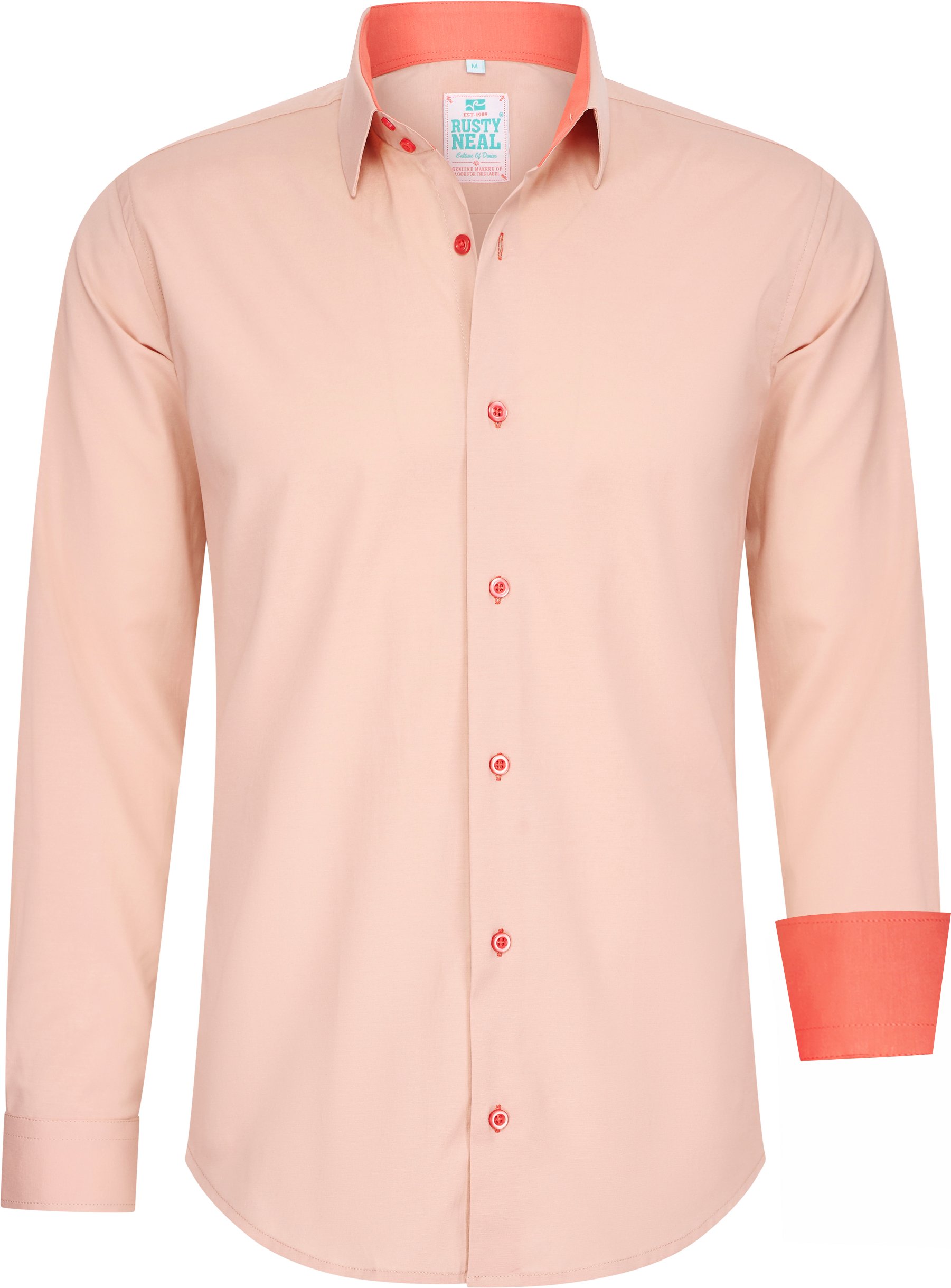 Pastell Hemd S - 6XL Slim Fit Cotton-Stretch