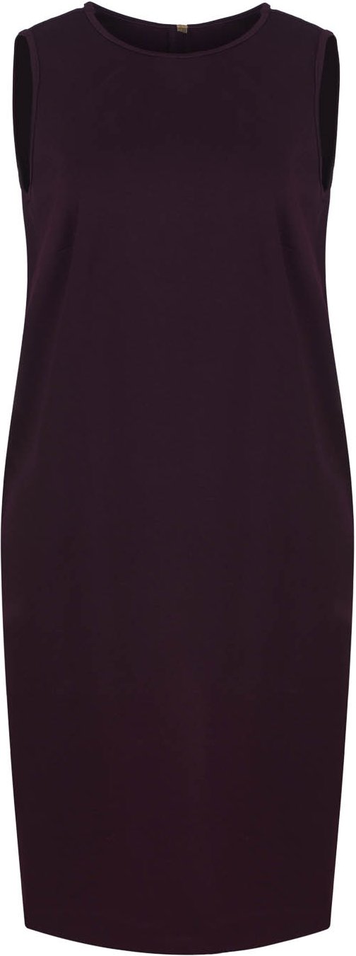 Burgunderfarbenes ärmelloses Sackkleid von Punto di Roma