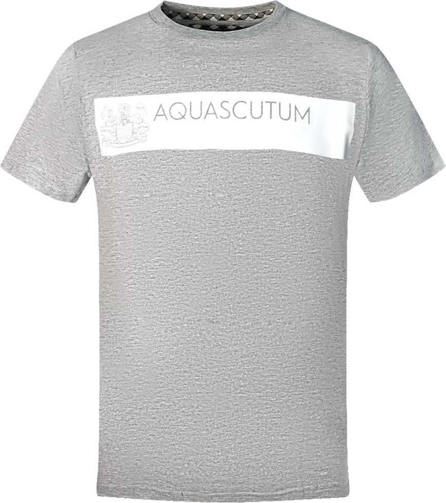 Aquascutum Block Brand Logo Grau T-Shirt