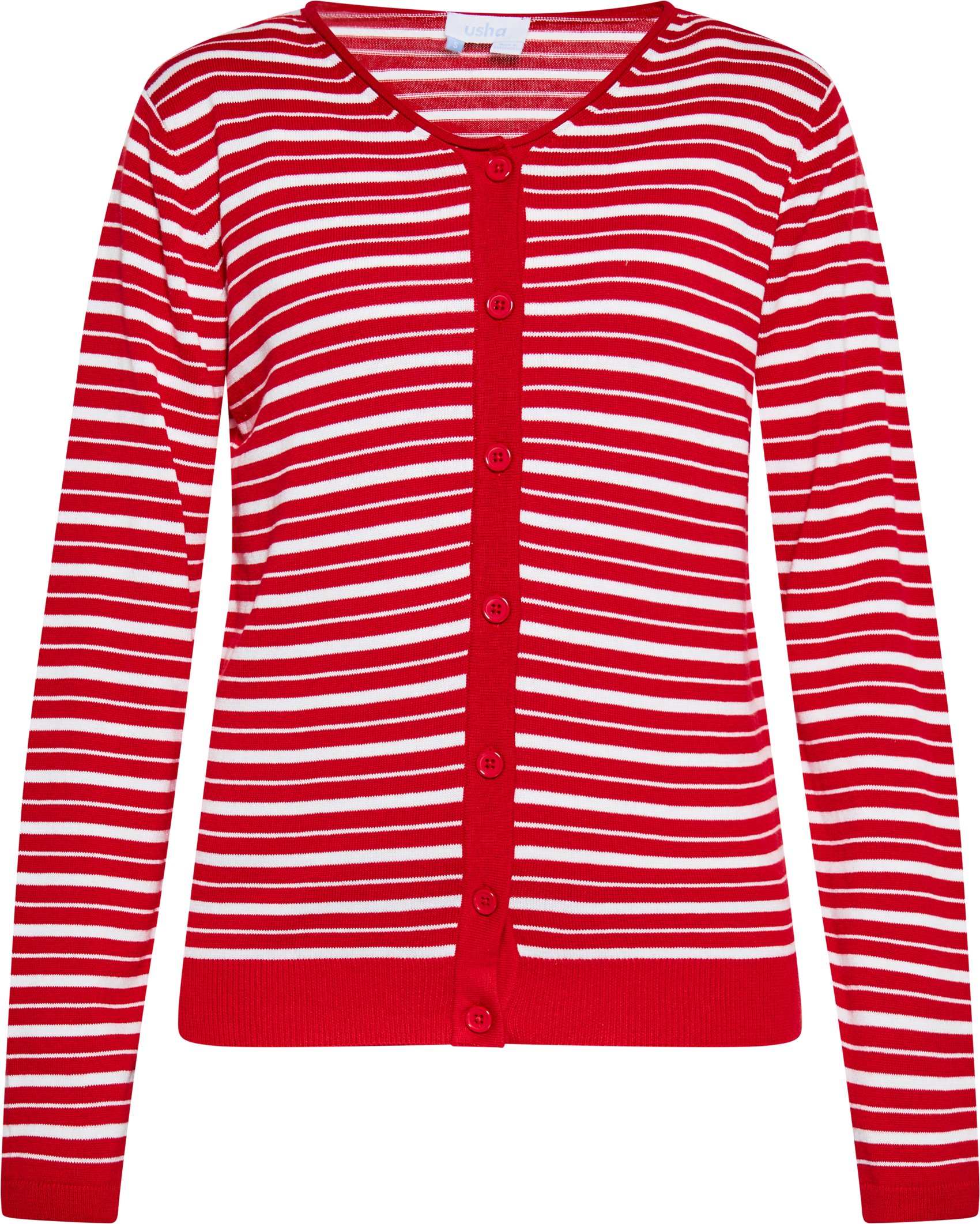 usha Strickjacke Damen rot weiss