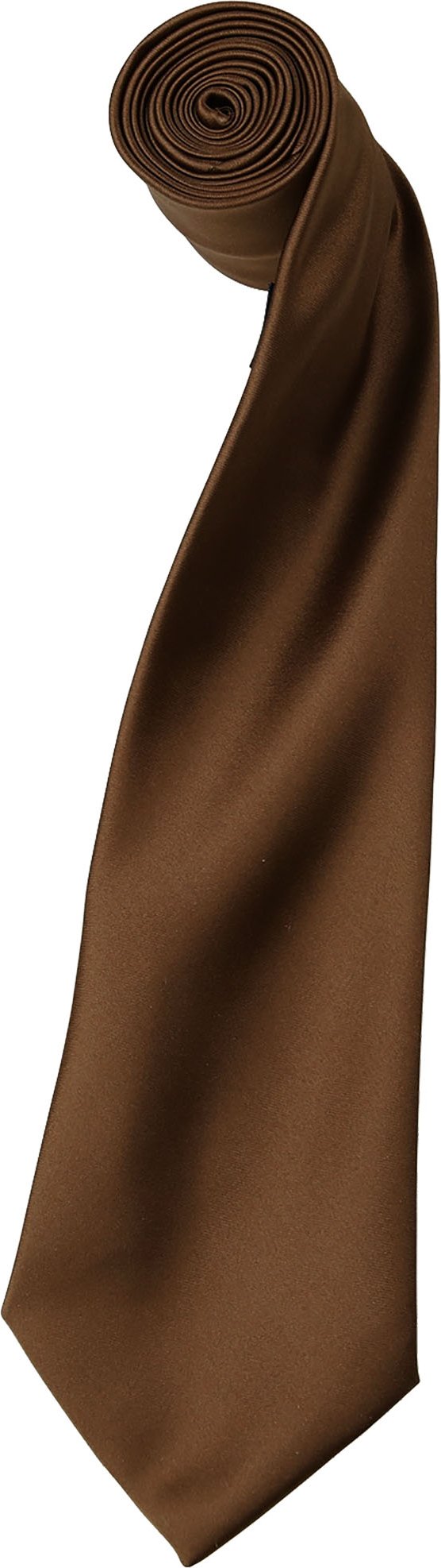 Premier Herrenkrawatte aus Satin (schmale Klinge) (2er-Pack) (Braun)