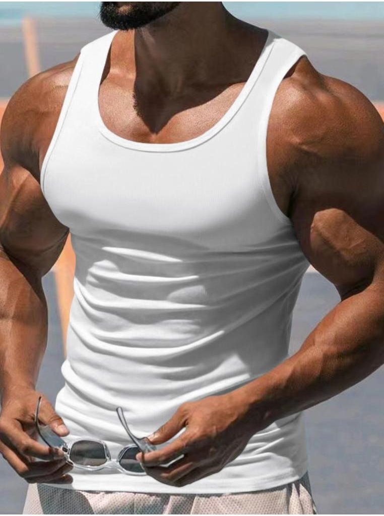 Thumbnail - Herren Plus-Size Tanktop mit breiten Trägern