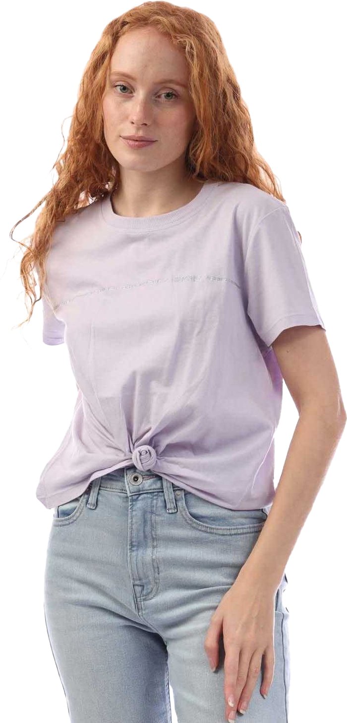 DKNY - T-Shirt für Damen, Stripes (Violett)
