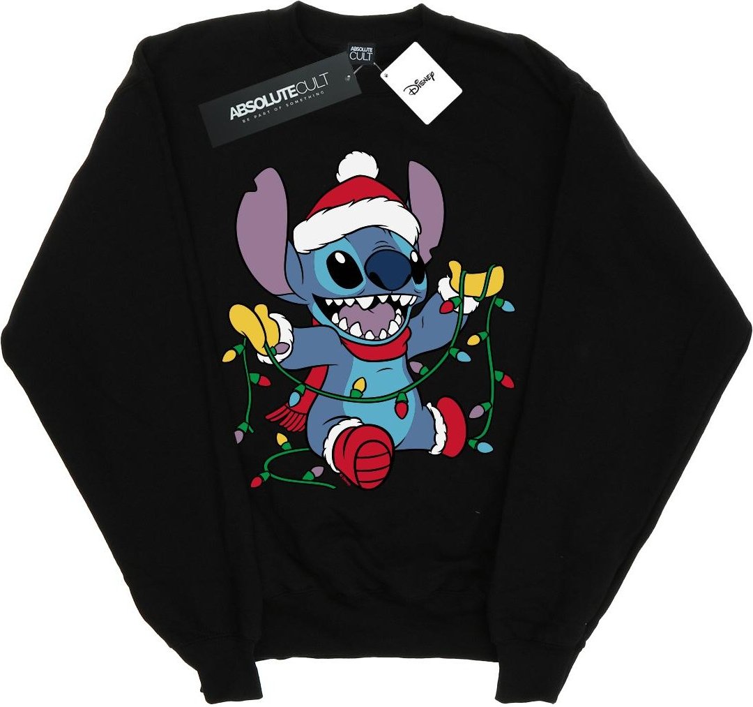 Disney - "Lilo And Stitch Christmas Lights" Sweatshirt für Damen (Schwarz)