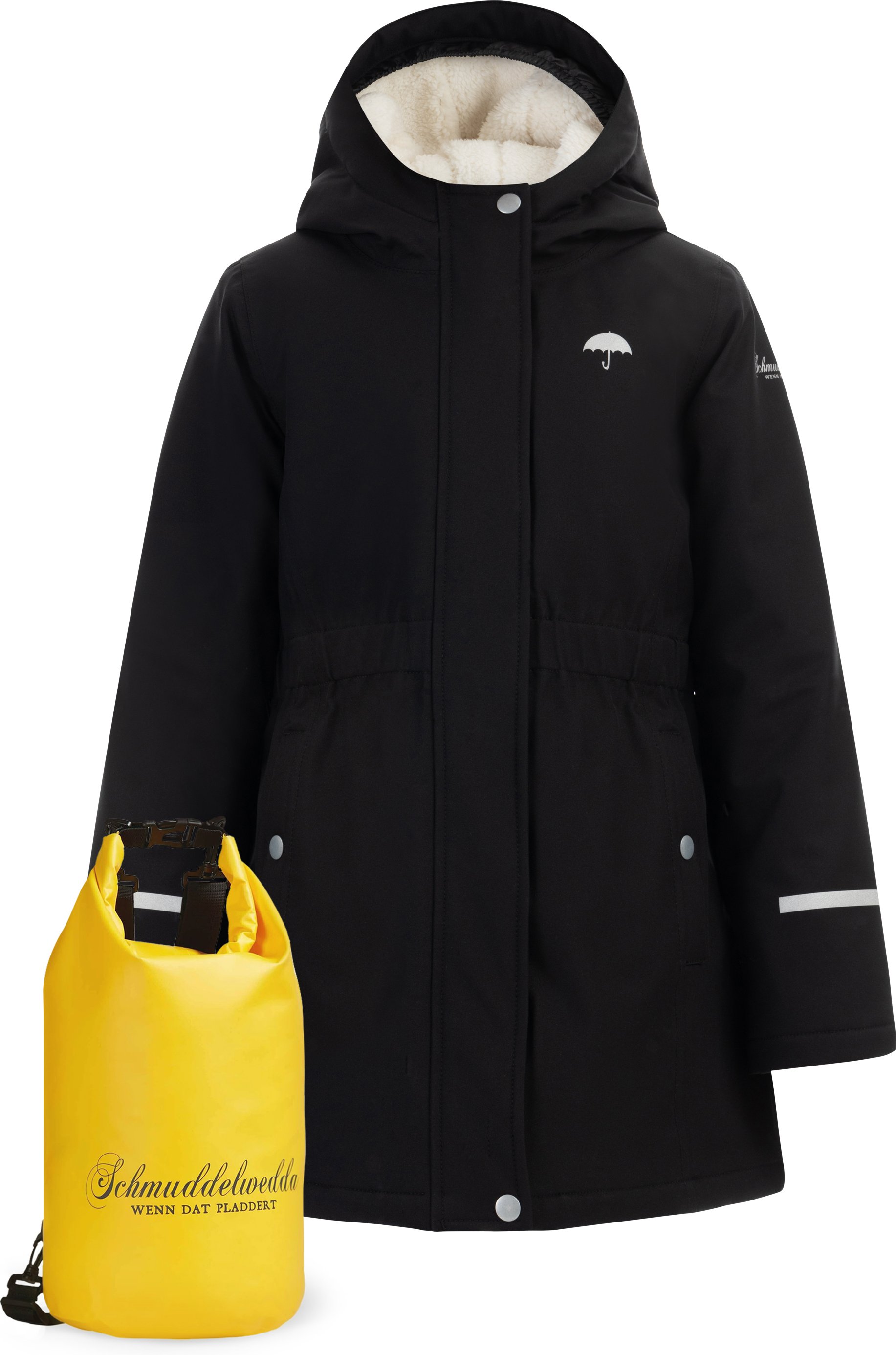 Thumbnail - Schmuddelwedda Anorak + Tagesrucksack - SET Mädels schwarz