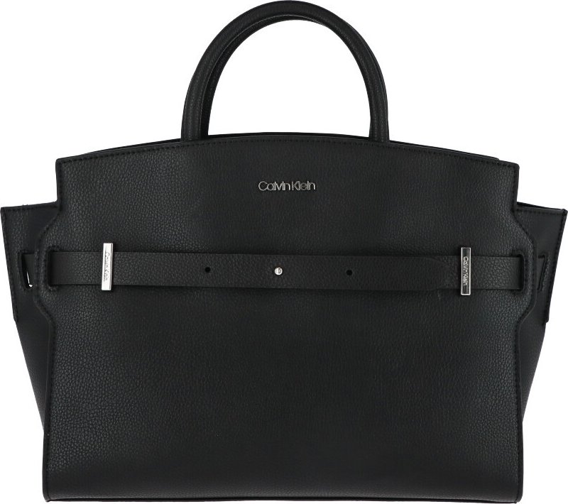 Calvin Klein Damen schwarze Polyurethan-Handtasche