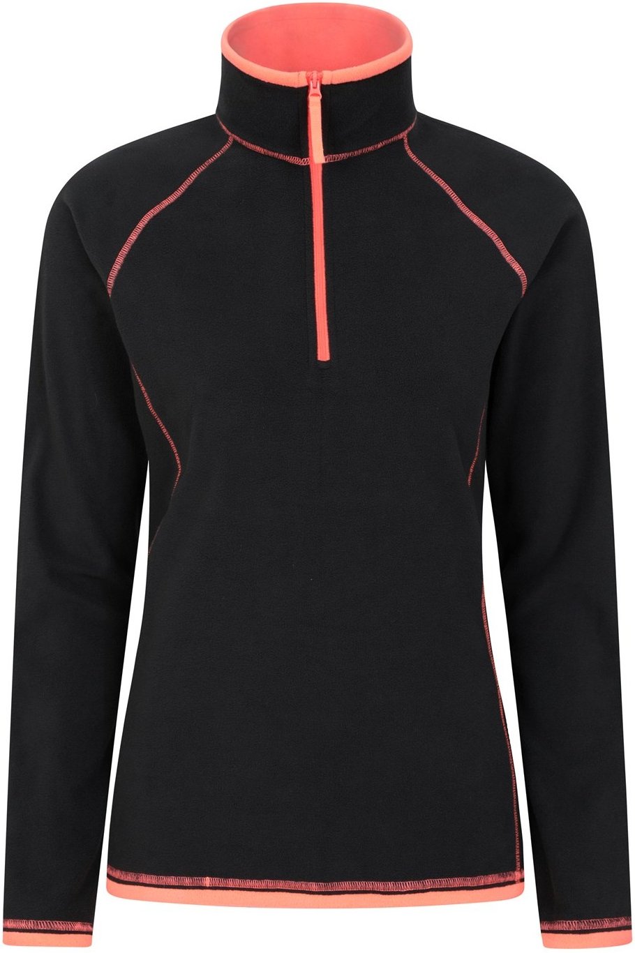 Mountain Warehouse Damen/Damen Montana Half Zip Fleece Top (Jet Black)
