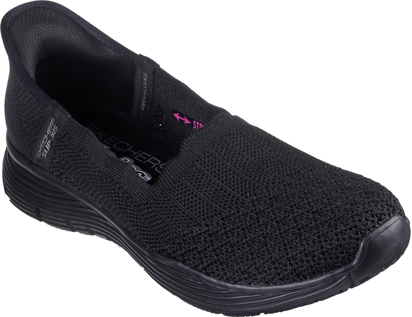 Skechers Seager Believe It Textil Damen Schwarz Sneakers