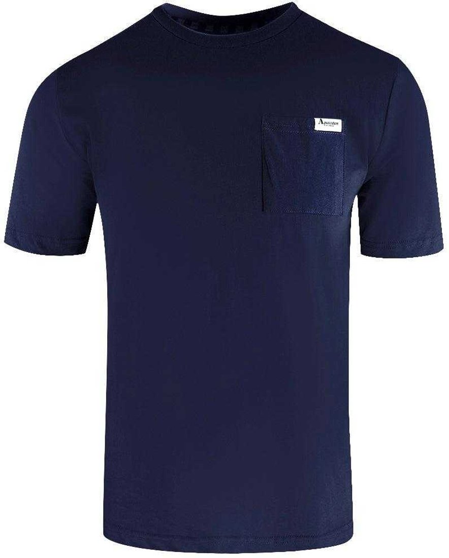 Aquascutum - T-Shirt für Herren, Brusttasche (Marine)