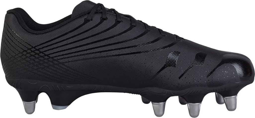 Canterbury - Herren Rugby-Stiefel für weichen Boden "Stampede Team", 2025 (Schwarz/Silber)