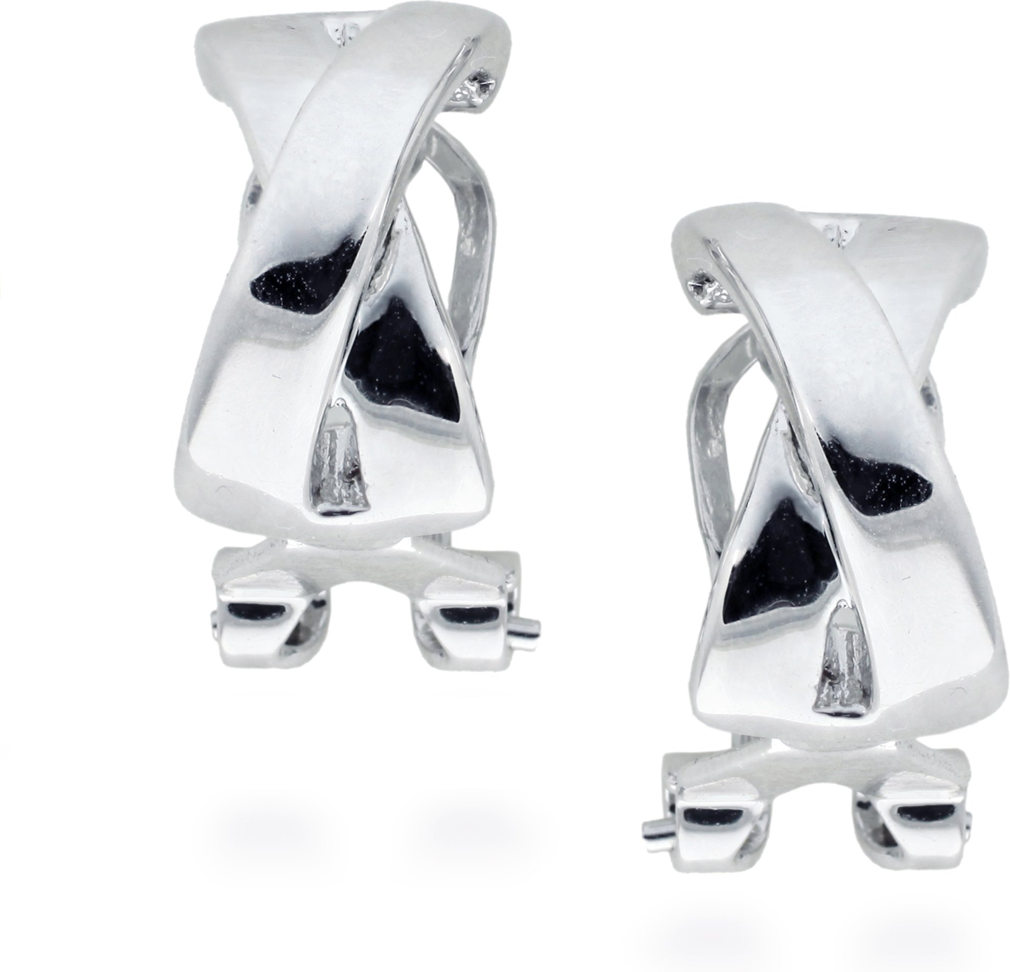 Luxenter-Ohrringe, mit rhodiniertem Queen-Omega-Verschluss