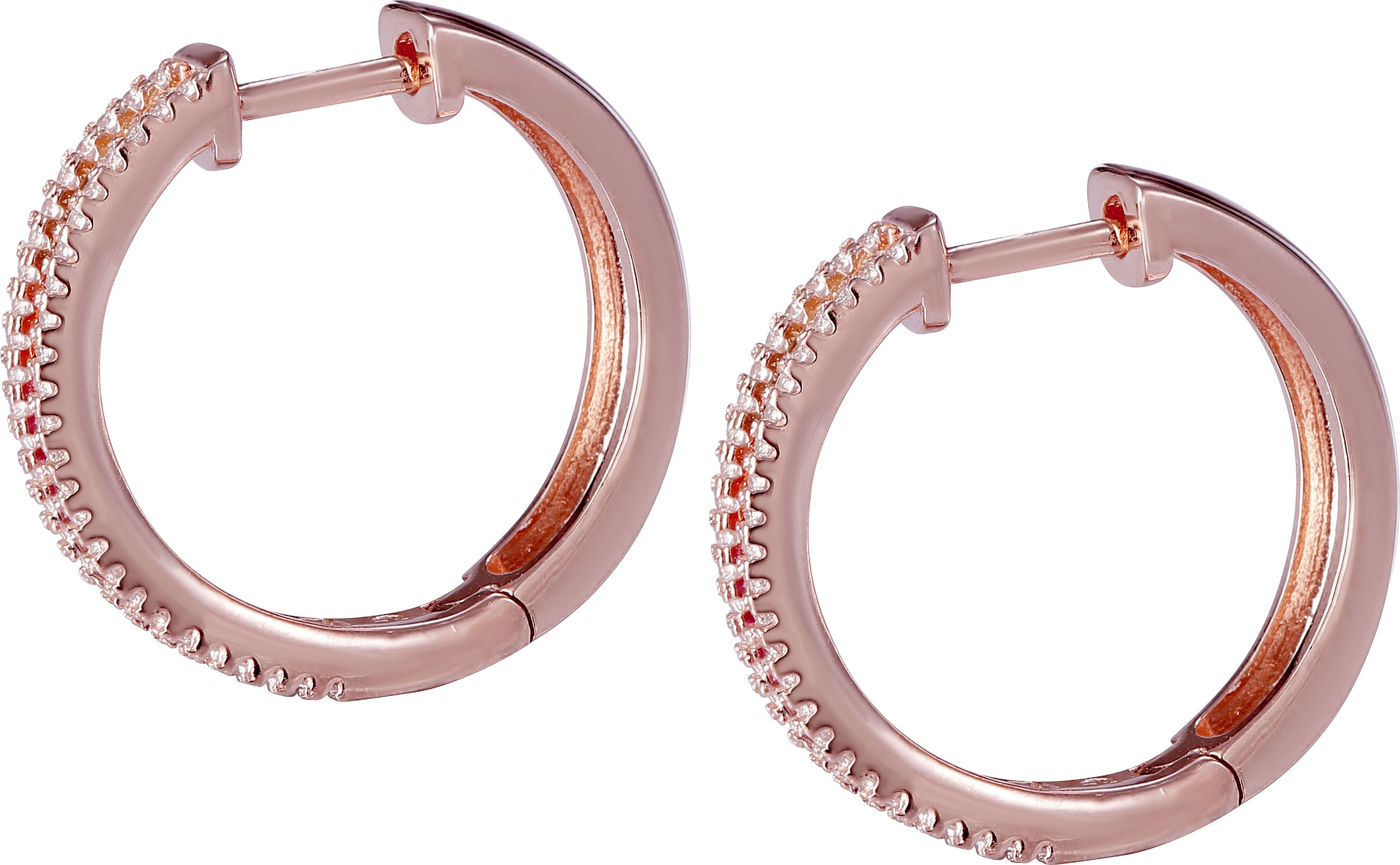 Orphelia 'Pascaline' Creolen für Damen, 925er Sterlingsilber, Rosé, ZO-7448