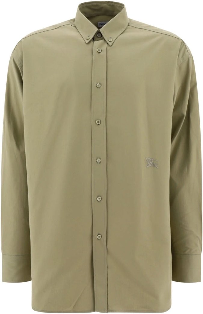 Burberry Oxford-Hemd aus Baumwolle, Jägergrün, Freizeithemd