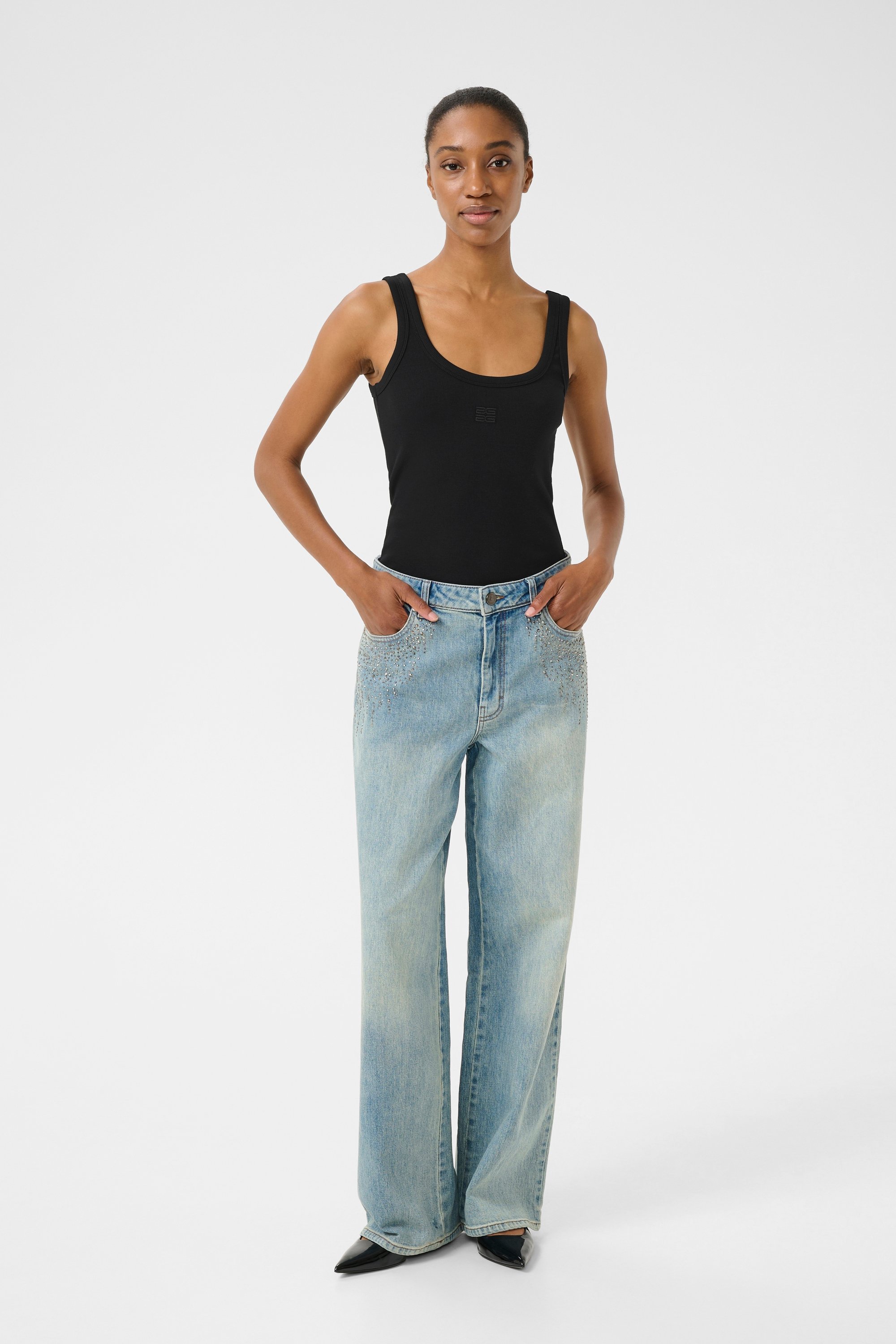 Jerseytop Slim fit black